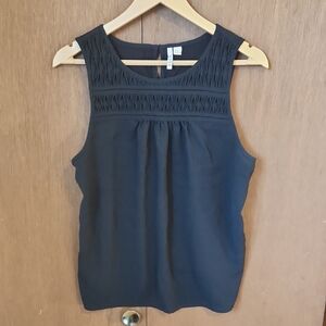 🍀Elle Black Textured Tank Top